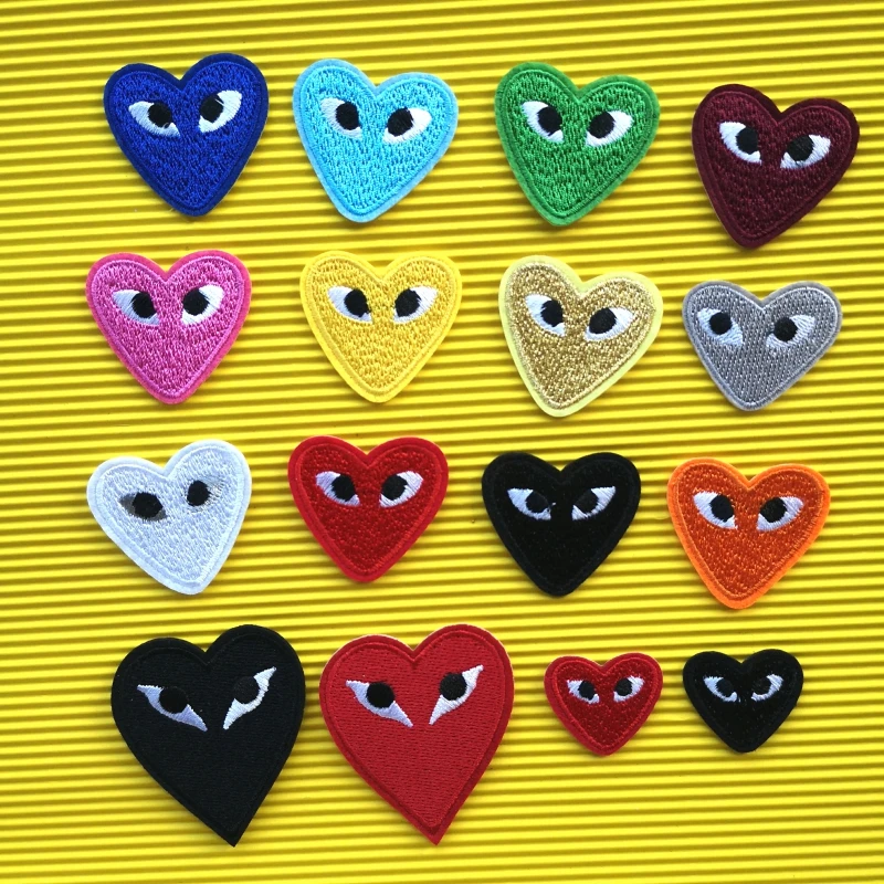 

embroidery eye patch,embroidered iron on eyes patches,small cute badges DIY accessory,hearts appliques