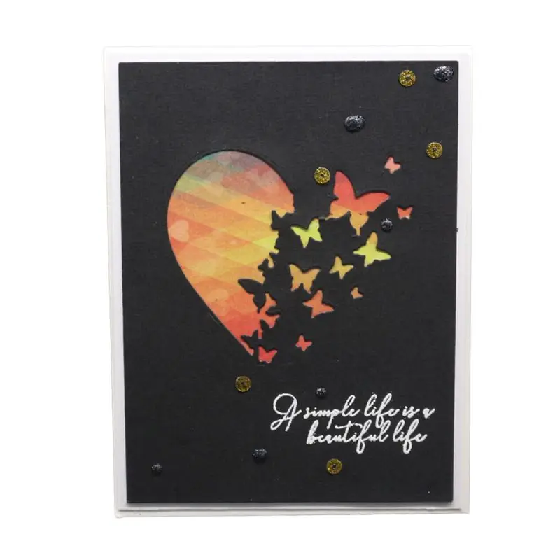 

C5AC Heart Butterfly Metal Cutting Dies Stencil DIY Scrapbooking Album Stamp Paper Card Embossing Craft Decor