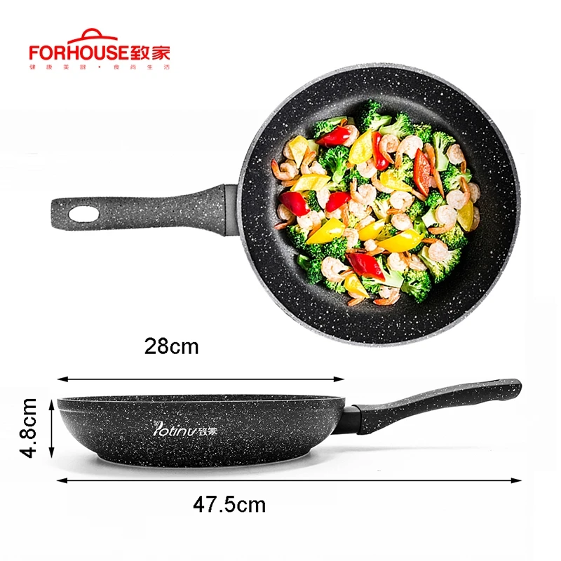 Антипригарная сковорода 28 см медицинские камни кастрюли для выпечки торта