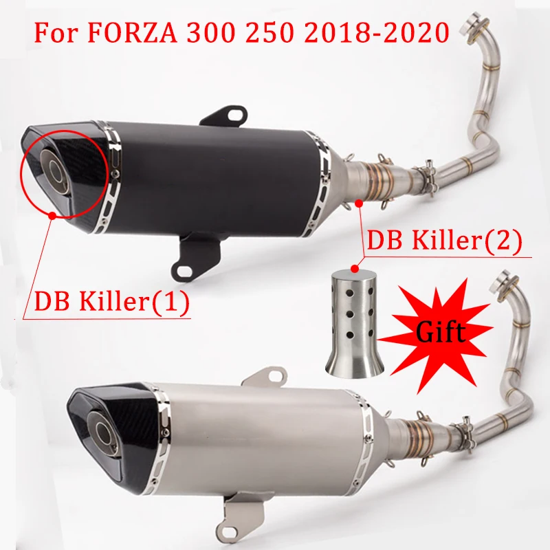 

Motorcycle modification FORZA 300 exhaust pipe middle section connecting pipe set FORZA 250 muffler modification 2018-2020