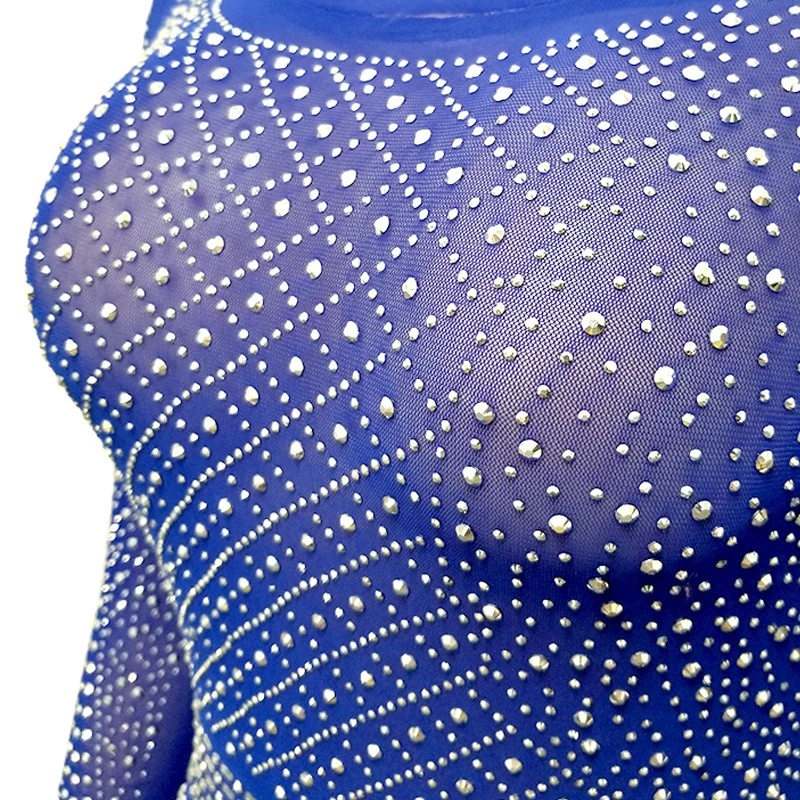 Женское прозрачное Сетчатое платье Adogirl с бриллиантами сексуальное облегающее