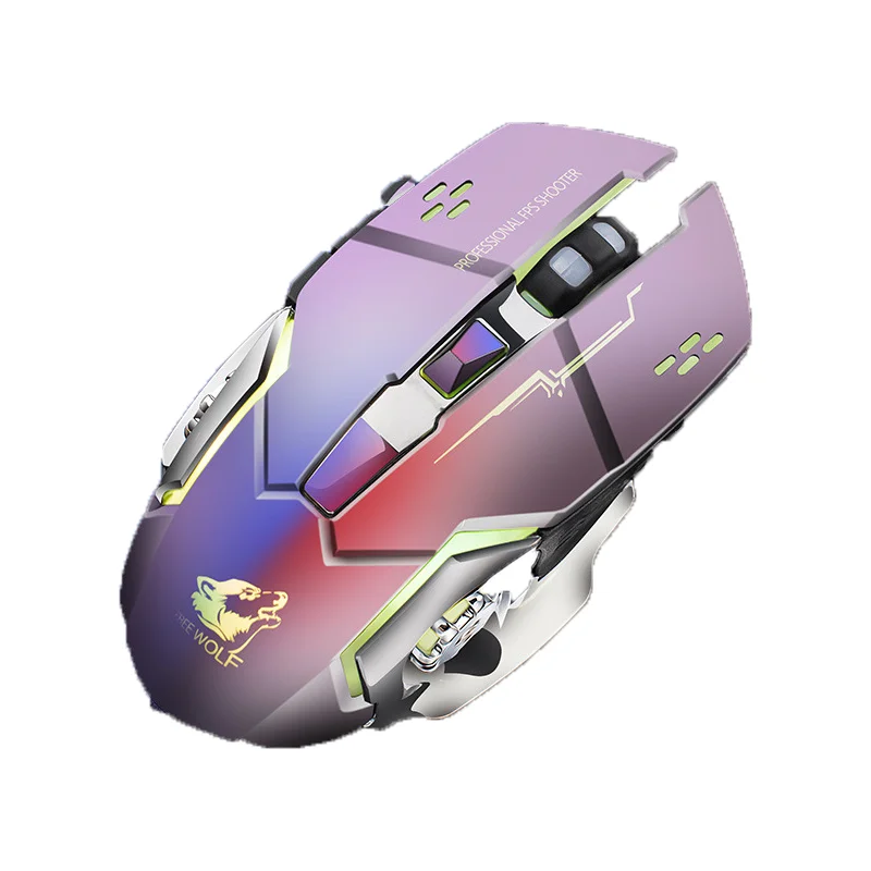 mental gray Voice 4000 dpi механический профессиональный игровой провод мыши Mute Lighting mouse 6 клавиш для ПК ноутбука игровая мышь E-sport Macro Definition mouse - Цвет: mental gray Voice