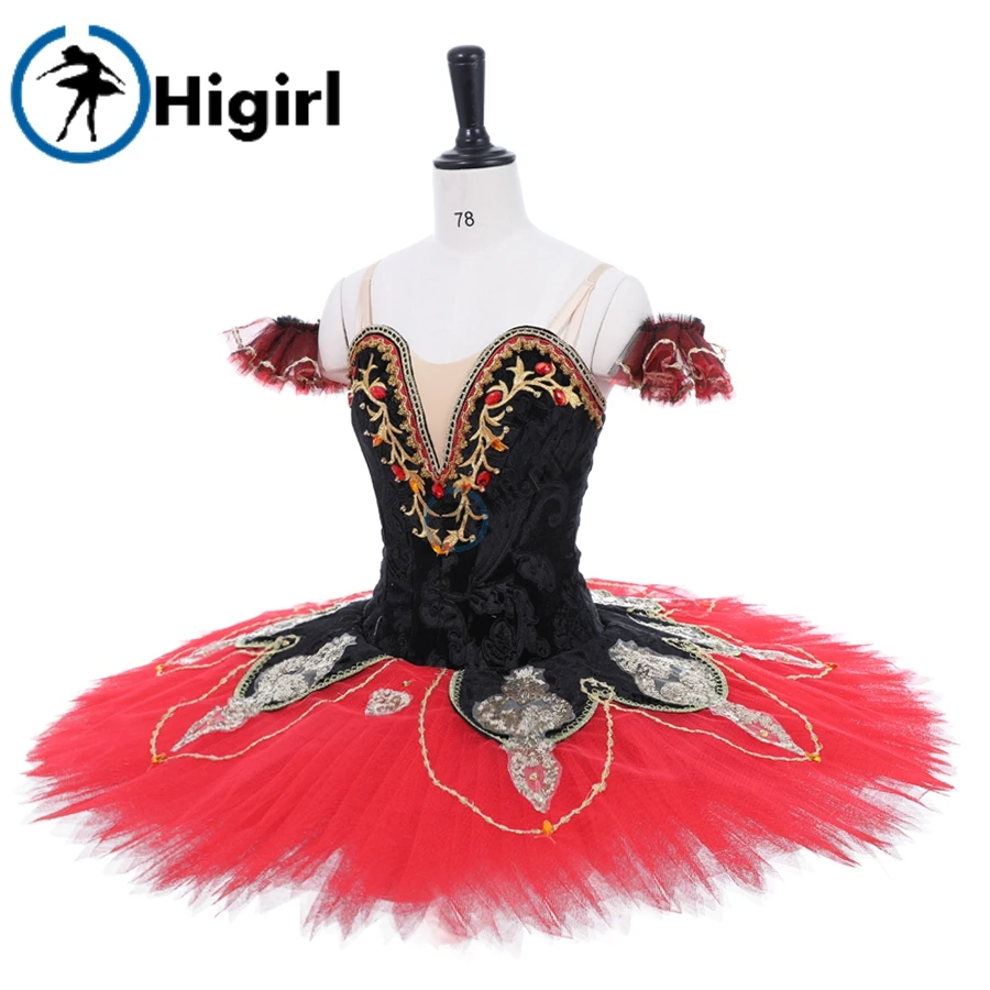 Женская балетная пачка красная черная профессиональная Детская модель BT9091|ballet