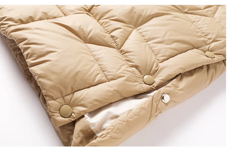 Contrasting Thick Jacket Women's Fashionable 2021 Winter New Coat Japanese High Quality Wide-waisted 90% White Duck Down