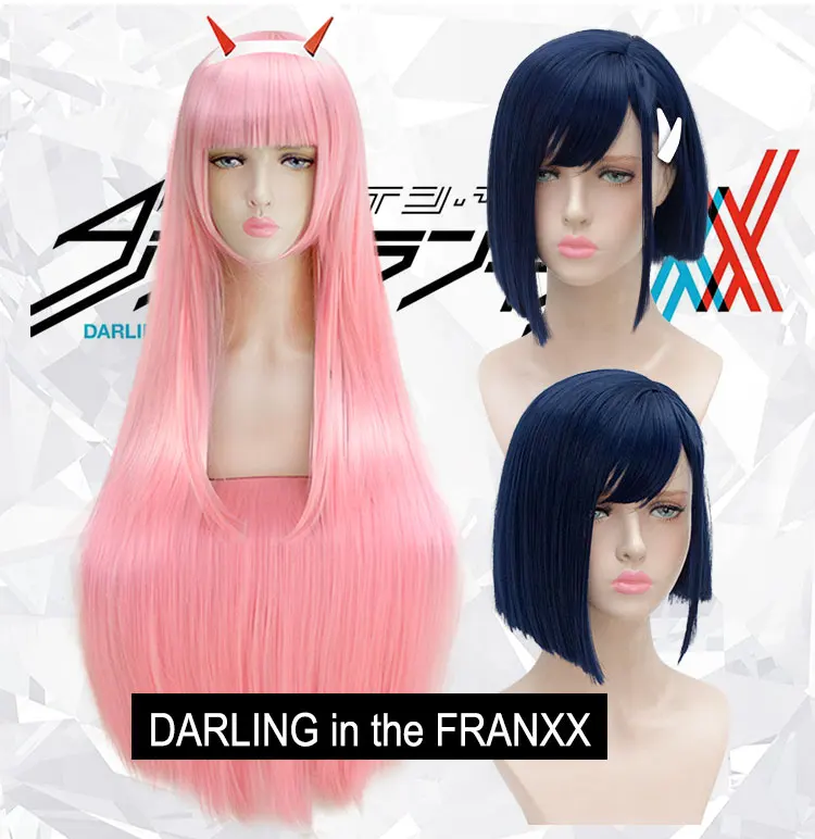 AILIADE DARLING in the FRANXX 02 парики для косплея ноль два 100 см Длинные розовые синтетические
