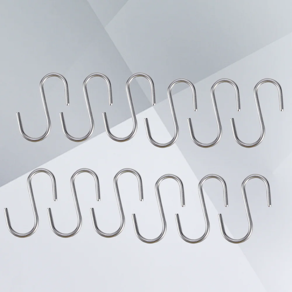 

100 Pcs Heavy Duty Zinc Coat Iron Shaped Hooks Kitchen Spoon Pan Pot Utensils Hangers Clasp Over The Door Closet Clothes Rack