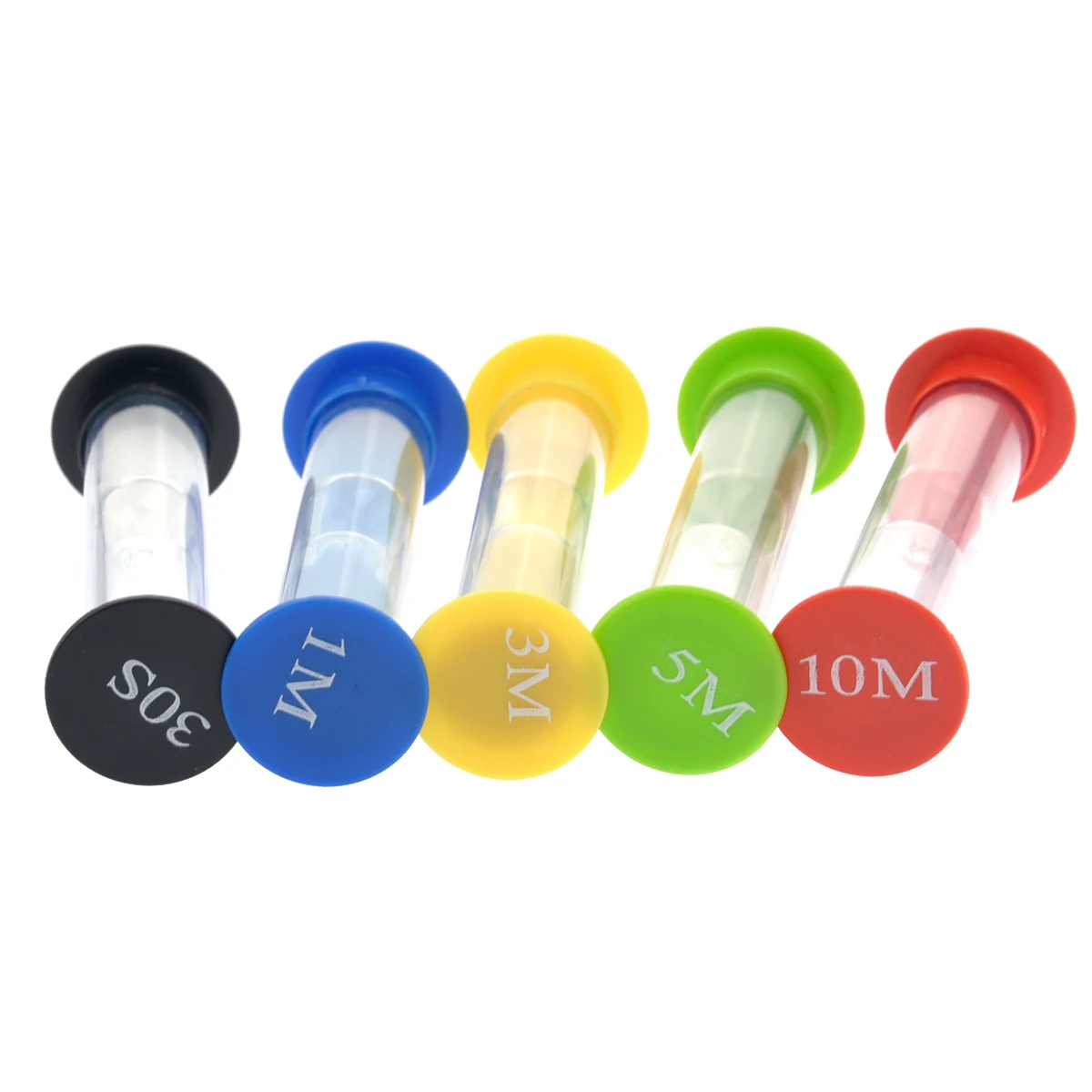 

5pcs 30second/1minute /3minutes /5minutes /10minutes Colorful Hourglass Sandglass Sand Clock Timers (Random Color)