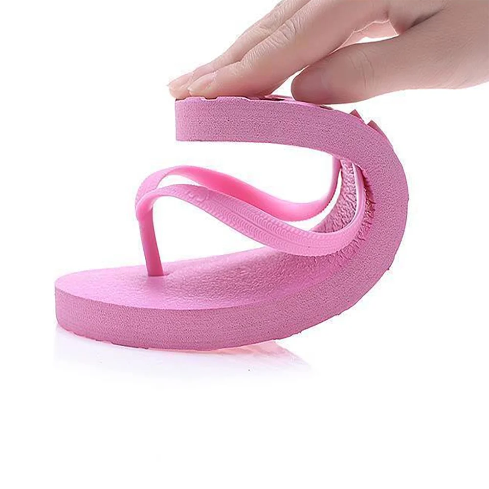 

Simple Solid Color Slippers Summer Korean Casual Wear Non-slip Couple Flip Flops Breathable Beach Women 201
