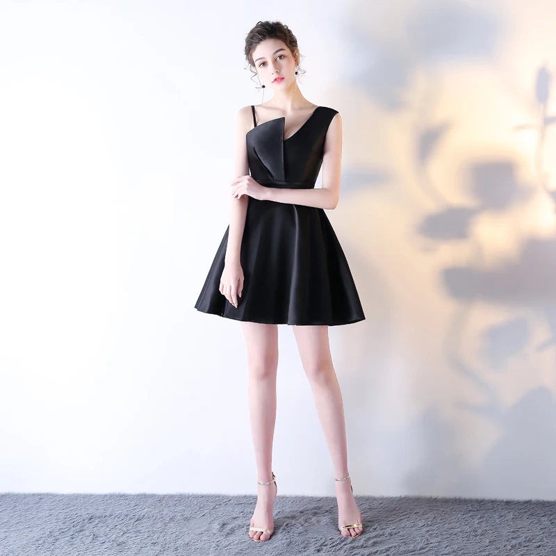 

Women's short formal prom evening dress Plus size sleeveless twill satin wedding party dress pink white bridesmaid dress