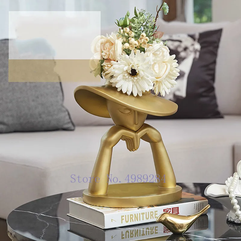 Креативная Скандинавская ваза из смолы абстрактные скульптурные поделки