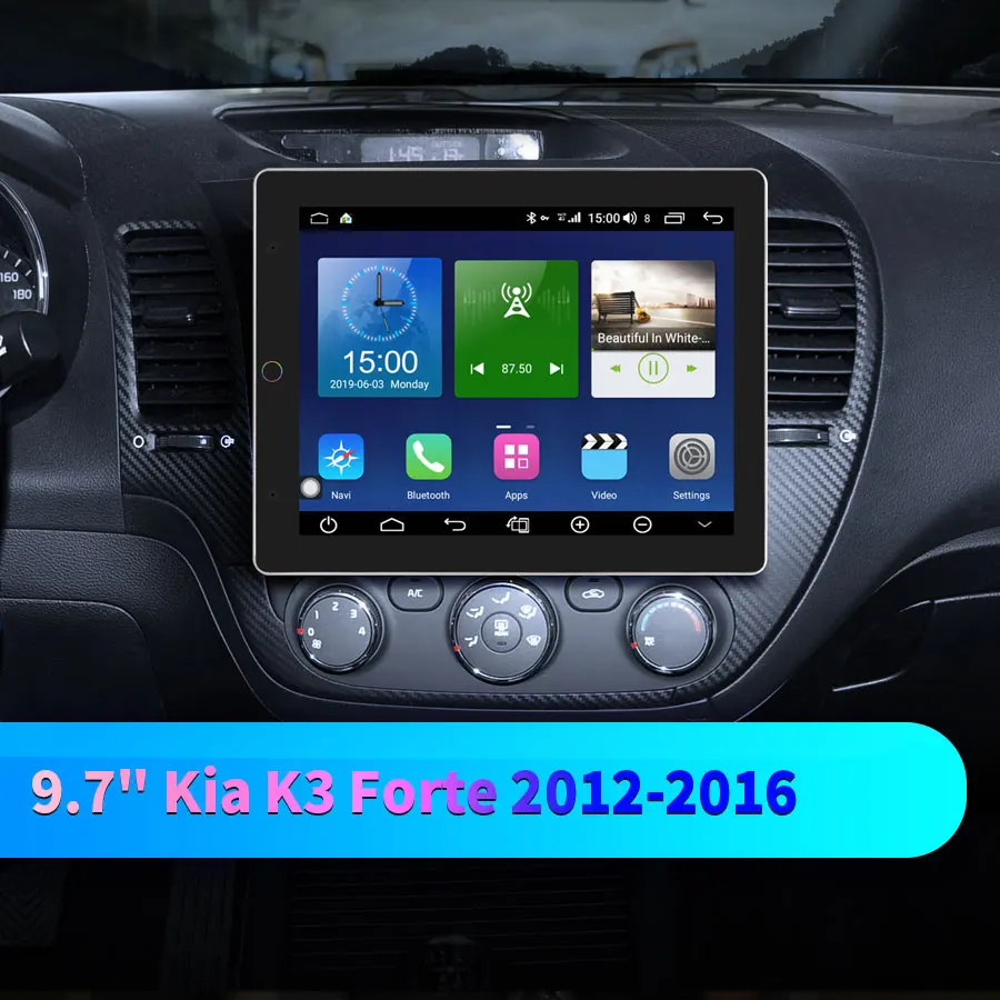 Автомагнитола 9 7 &quot 4 Гб + 64 ГБ Android 8 1 для Kia CERATO K3 FORTE 2012 2016 GPS без DVD плеера 4G модуль