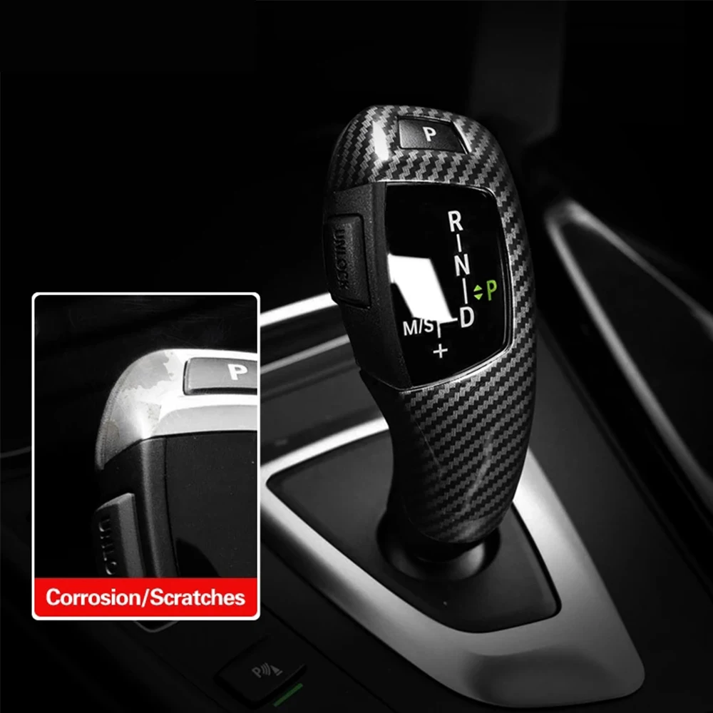 

Carbon Fiber Texture for BMW F30 F10 F15 F07 F20 F21 F22 F32 F34 F35 5GT Car Gear Shift Panel Frame Gear Knob Cover Head Trim