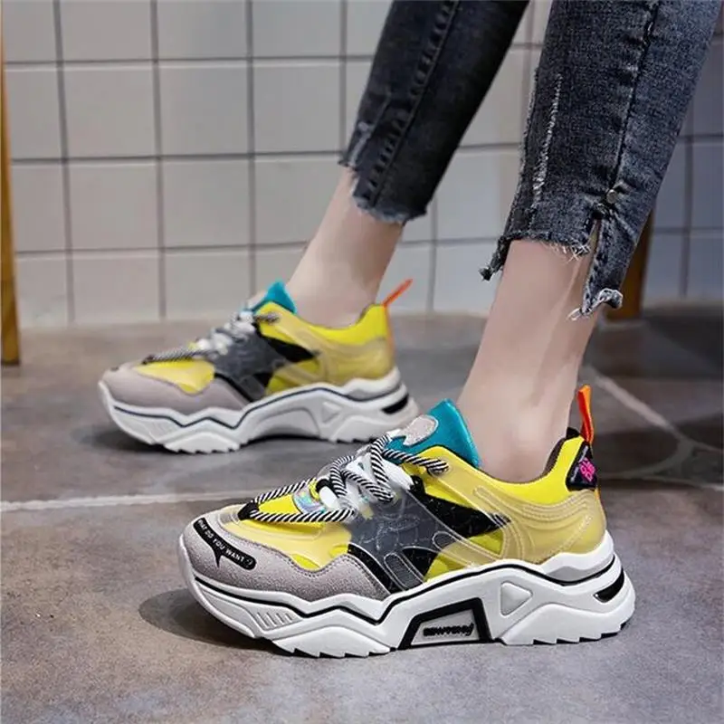 2019 Autumn New European Station Popular Thick Bottom Korean Version Wild Color Matching Casual Outdoor Women's Sports Shoes |
