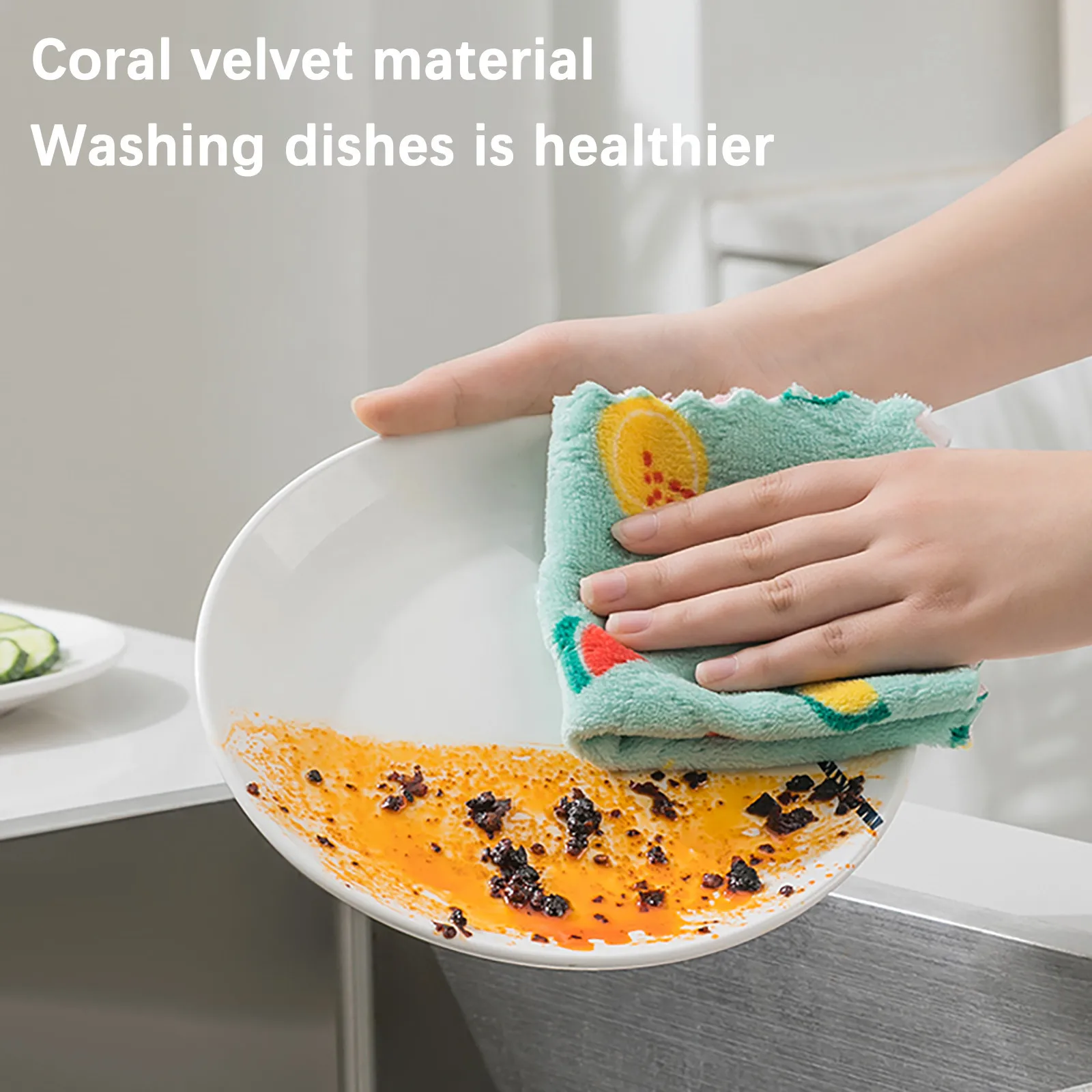 1 шт. салфетка из микрофибры с двусторонним принтом | Дом и сад