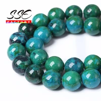 wholesale natural chrysocolla round loose spacer beads natural stone beads 15 strand 4 6 8 10 12mm for jewelry making bracelets