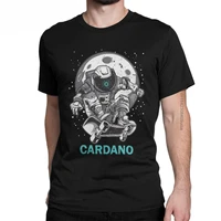 casual cardano to the moon t shirt for men round collar cotton t shirt crypto bitcoin short sleeve tee shirt for men unique tops