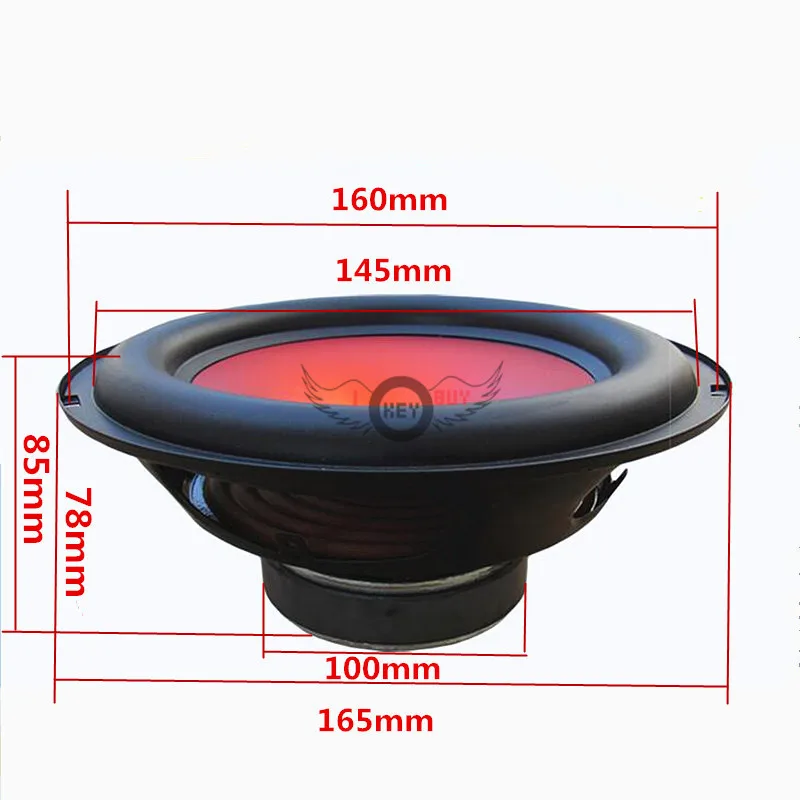 V образная красная Воронка с густыми резиновыми краями 6 5 дюйма 4 Ом 100 Вт| |