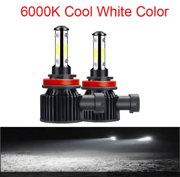 

Светодиодная 4-сторонняя лампа для фар H7 9005 HB3 9006 HB4 H8 H11 Светодиодный 360 градусов 3D 15000LM Автомобильные противотуманные фары автомобильная лампа авто H7