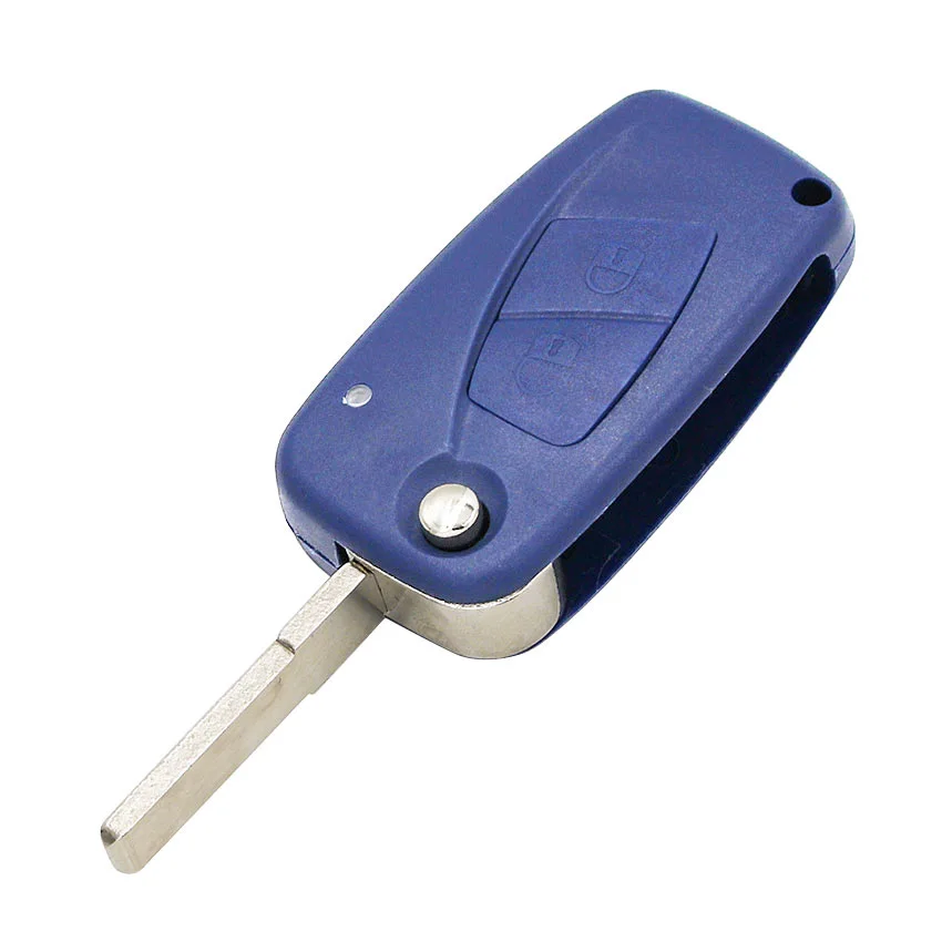 Blue 2 Button 3 Remote Key 433Mhz PCF7946 Chip Flip Folding For Fiat 500 Panda Idea Punto Stilo Ducato | Автомобили и мотоциклы