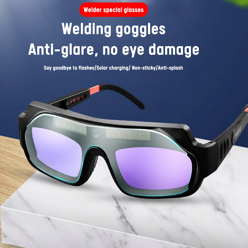 

Automatic Dimming Welding Glasses Anti-Glare Goggles Argon Arc Welding Glasses Solar Power Welding Protection Goggle