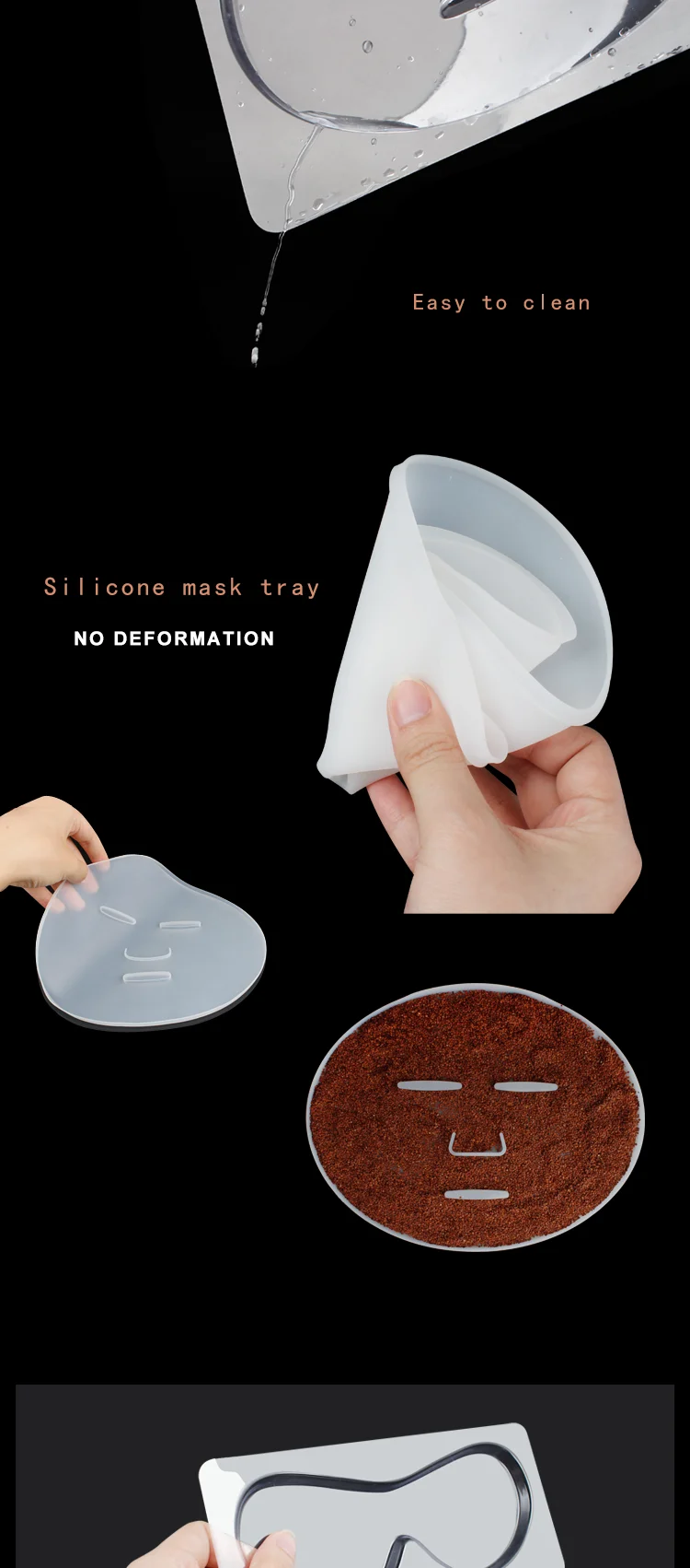 DIY поднос для маски для лица, силиконовая ПВХ форма для маски, силиконовая прозрачная маска для лица, растительные из водорослей, маски для макияжа
