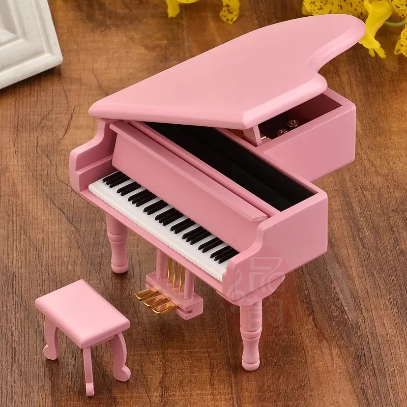 

Деревянная музыкальная шкатулка для пианино, мини-пианино, игрушки, большой подарок на день Святого Валентина, Классическая красивая Музык...