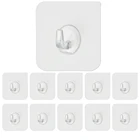 Универсальные прозрачные прочные крючки, самоклеящиеся настенные вешалки на дверь, крючки, крепкие крючки для хранения на кухне, в ванной, 5 шт.