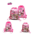 Оригинальные куклы LOL, сумка для хранения на шнурке, сумка для покупок из нетканого материала, маленькая девочка, подарок на вечеринку, аксессуары для игрушек