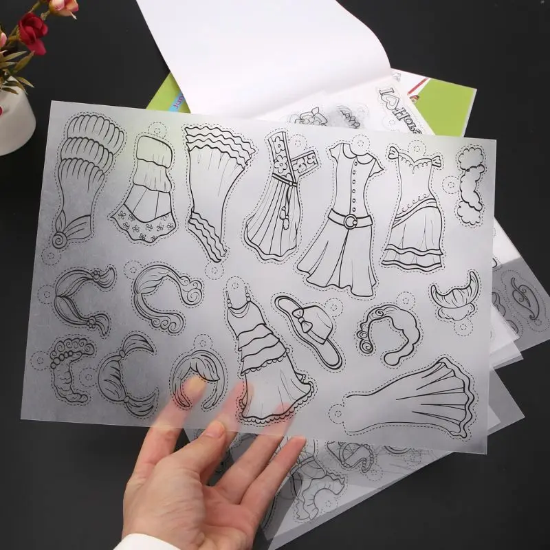

8 Pack Shrink Flim Sheet Art Design Papers for Kids DIY Drawing Jewelry Projects