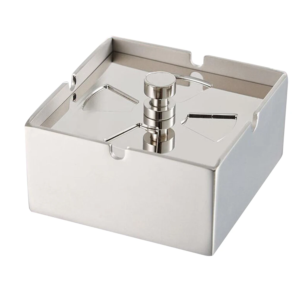 Пепельница для сигарет Квадратная из нержавеющей стали 5 дюймов x дома паба кафе