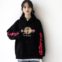 Новинка Осень зима 2020 Толстовка в гонконгском стиле с надписью