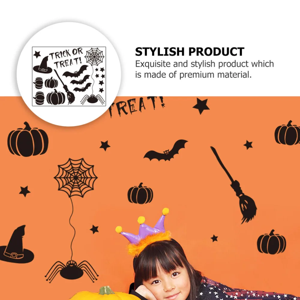 

1pc Background Sticker Window Stickers Decal for Haunt House (Black)