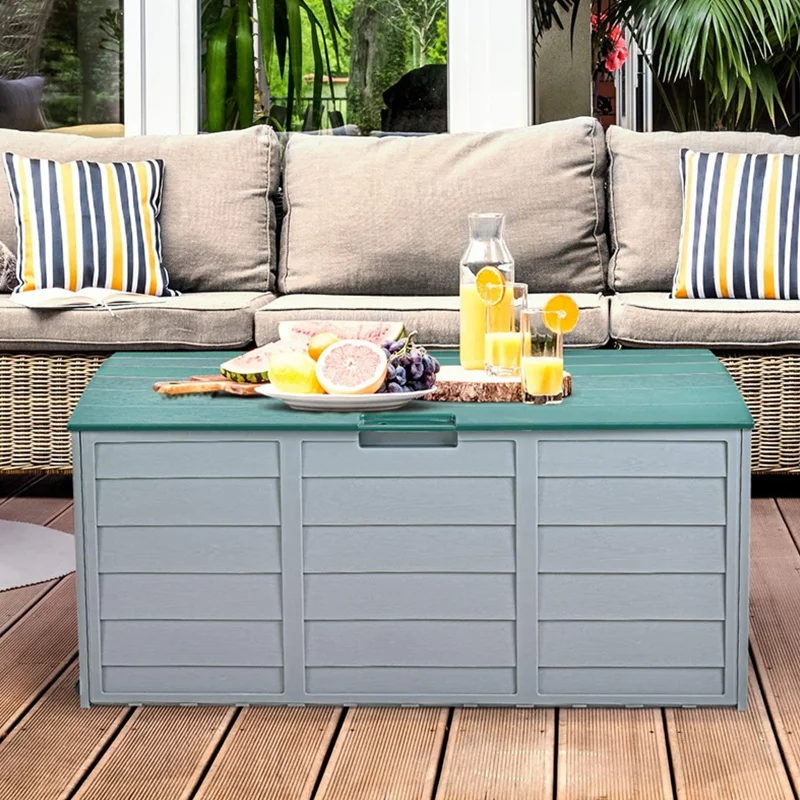 ALWAYSME 112X48X54CM Deck Box Indoor/Outdoor Storage Container And Seat For Patio Cushions and Gardening Tools | Дом и сад