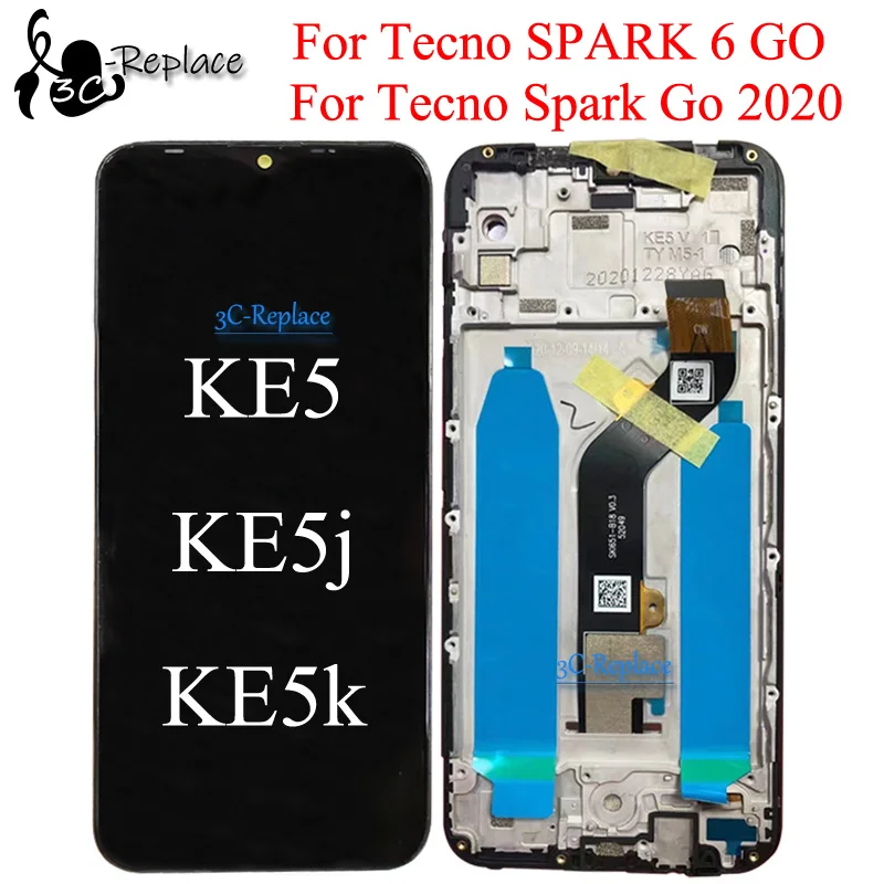Оригинальный ЖК дисплей 6 52 дюйма для TECNO Spark Go KE5J Ke5k / SPARK GO 2020 KE5 сенсорный датчик
