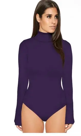 2019 боди с длинным рукавом и высокой горловиной топы для женщин простые трико