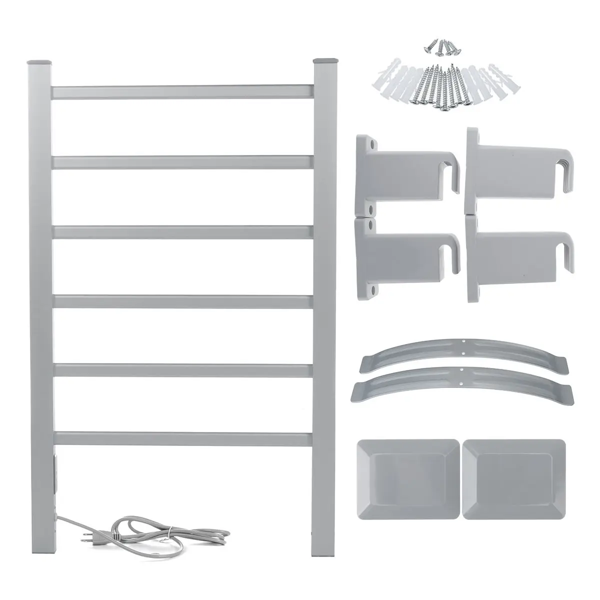 

Stainless Steel Electric Heated Towel Rack Waterproof Wall Mounted Towel Holder Rail Towel Warmer Rail Bathroom Towel Dryer