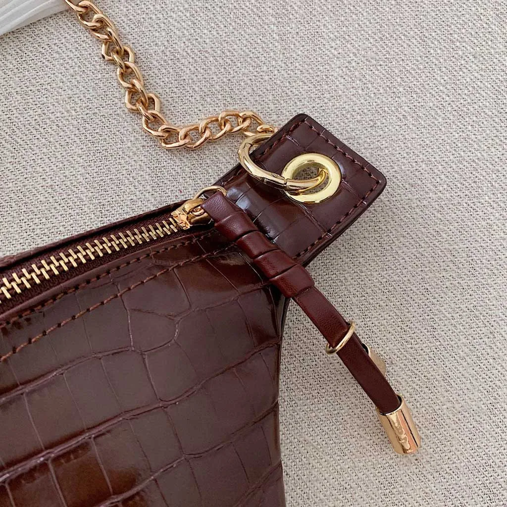 Женская поясная сумка из искусственной кожи аллигатора Повседневная мессенджер