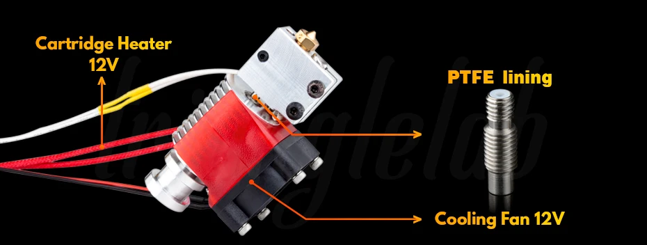 Trianglelab v6 вулкан hotend 12 В/24 В дистанционного Bowen печати j-головы Hotend и вентилятор охлаждения кронштейн для E3D HOTEND для PT100
