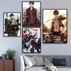 Плакат атака на Титанов, японское аниме, настенная Картина на холсте и принты, современная семья, декоративные картины для детской комнаты