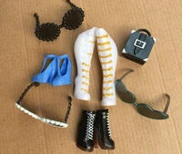 doll new boots earrings bags clothes headbands glasses big fashion sister decors doll band teams musical instruments