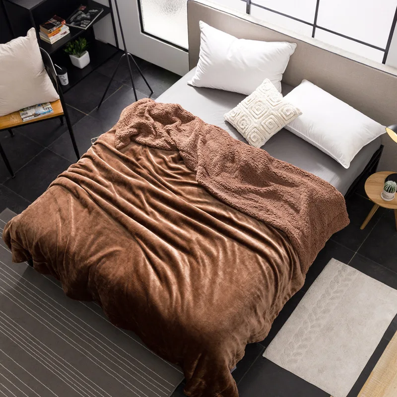 

Solid Color Flannel Blanket sofa/bedding Throws Soft Plaids Winter Warm Flat Sheet Throw Blankets