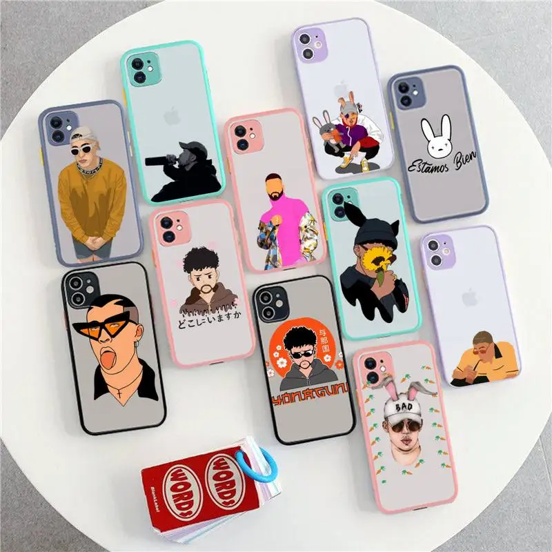 

Babaite Bad Bunny new song Yonaguni Phone Case for iPhone X XR XS 7 8 Plus 11 12 13 pro MAX 13mini Translucent Matte