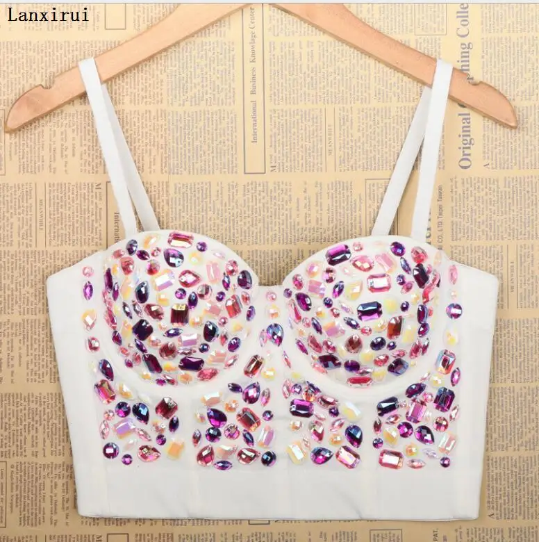 Высококачественный Женский бюстгальтер ручной работы с жемчужинами и