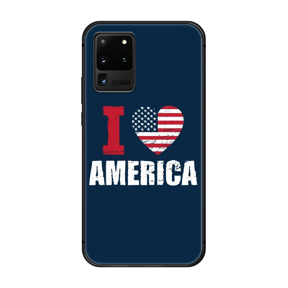 Чехол для телефона с американским флагом корпус корпуса Samsung Galaxy S 6 7 8 9 10 e 20 edge uitra