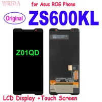 original for asus rog phone ii zs600kl lcd display touch screen digitizer assembly replacement for asus zs600kl z01qd lcd screen