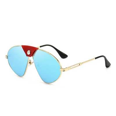 

Fashion Sunglasses For Men And Women Leather Buckle Sunglasses Couples Sunshade Mirror Europe And America 2021 The New Trend