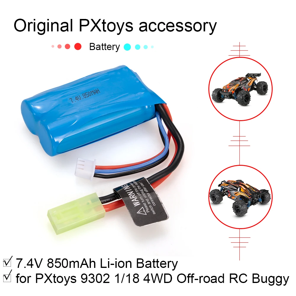 7 4 V 850mAh литий ионный аккумулятор для PXtoys 9302 1/18 4WD внедорожный RC автомобиль|Детали