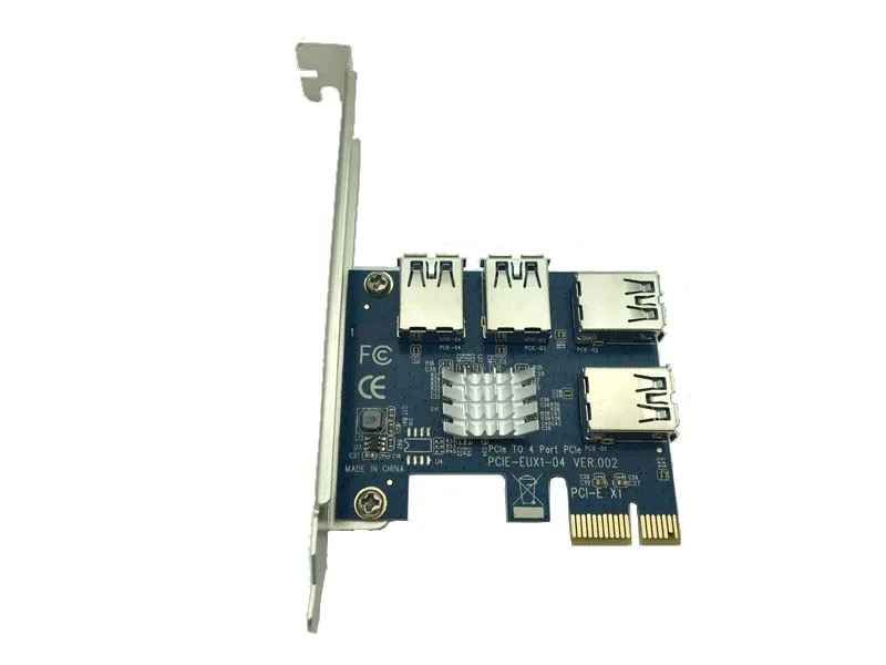 

30pcs/lot Aad in Card PCIe 1 to 4 PCI Express 1X Slots Riser Card Mini ITX to 4 Port USB 3.0 Adapter Port Multiplier Card VER002