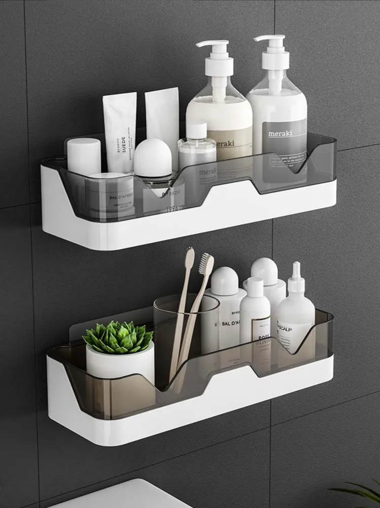 

Bathroom Shelf WC Shampoo Holder Shower Shelves Wall Mount Kitchen Storage Basket Makeup Home Organizer Bathroom Accessorie