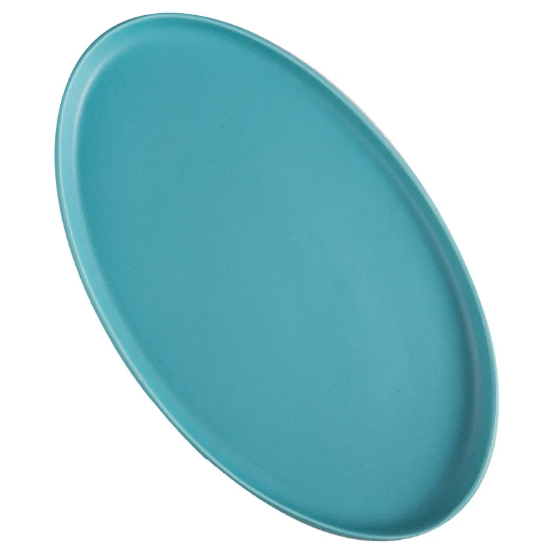 Скандинавская твердая овальная керамическая тарелка на пару для рыбы матовая
